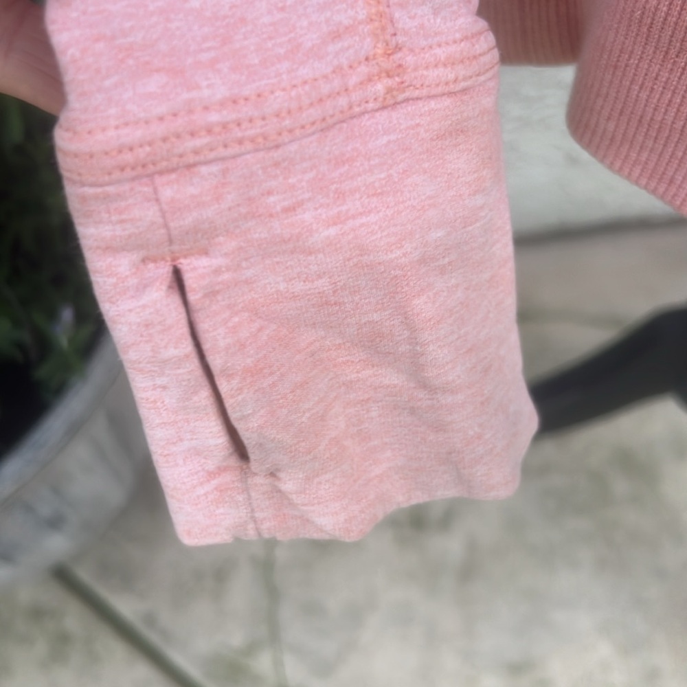 Lululemon Stress Less Funnel Cowl Neck Peach Hoodie Pullover Women's Size 6 - Picture 4 of 9